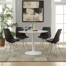 Load image into Gallery viewer, Juniper Armless Dining Chairs Black and Chrome (Set of 2)
