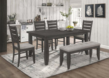 Load image into Gallery viewer, Dalila Rectangular Plank Top Dining Table Dark Grey
