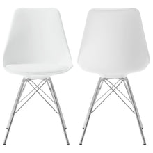 Load image into Gallery viewer, Juniper Armless Dining Chairs White and Chrome (Set of 2)

