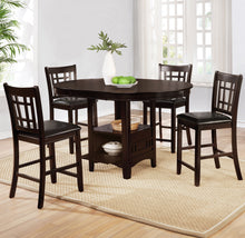 Load image into Gallery viewer, Lavon 5-piece Counter Height Dining Room Set Espresso and Black
