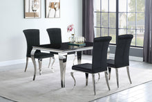 Load image into Gallery viewer, Betty Upholstered Side Chairs Black and Chrome (Set of 4)
