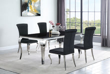 Load image into Gallery viewer, Betty Upholstered Side Chairs Black and Chrome (Set of 4)
