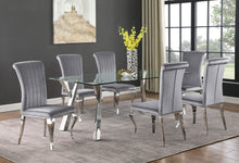Load image into Gallery viewer, Betty Upholstered Side Chairs Grey and Chrome (Set of 4)
