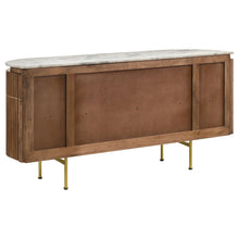Load image into Gallery viewer, Ortega 4-door Marble Top Dining Sideboard Server White and Natural
