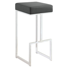 Load image into Gallery viewer, Gervase Square Bar Stool Grey and Chrome
