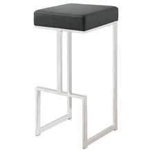 Load image into Gallery viewer, Gervase Square Bar Stool Black and Chrome
