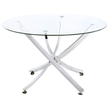 Load image into Gallery viewer, Beckham Round Dining Table Chrome and Clear
