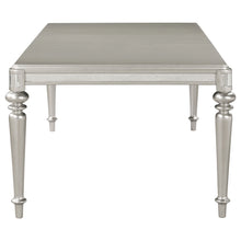 Load image into Gallery viewer, Bling Game Rectangular Dining Table with Leaf Metallic Platinum
