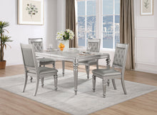 Load image into Gallery viewer, Bling Game Dining Room Set Metallic Platinum
