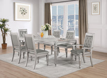 Load image into Gallery viewer, Bling Game Dining Room Set Metallic Platinum
