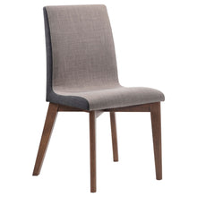Load image into Gallery viewer, Redbridge Upholstered Side Chairs Grey and Natural Walnut (Set of 2)

