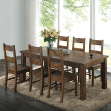 Load image into Gallery viewer, Coleman 7-piece Rectangular Dining Set Rustic Golden Brown

