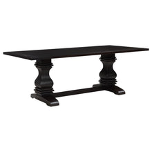 Load image into Gallery viewer, Parkins Double Pedestals Dining Table Rustic Espresso
