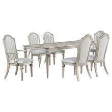 Load image into Gallery viewer, Evangeline 7-piece Dining Table Set with Extension Leaf Ivory and Silver Oak

