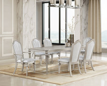 Load image into Gallery viewer, Evangeline 7-piece Dining Table Set with Extension Leaf Ivory and Silver Oak
