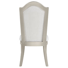 Load image into Gallery viewer, Evangeline Upholstered Dining Side Chair with Faux Diamond Trim Ivory and Silver Oak (Set of 2)
