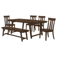 Load image into Gallery viewer, Reynolds 6-piece Rectangular Dining Table Set Brown Oak

