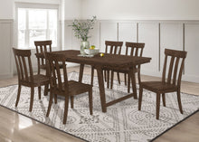 Load image into Gallery viewer, Reynolds 7-piece Rectangular Dining Table Set Brown Oak
