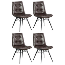Load image into Gallery viewer, Aiken Upholstered Tufted Side Chairs Brown (Set of 4)
