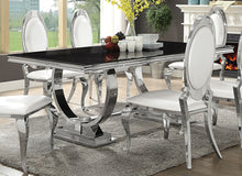 Load image into Gallery viewer, Antoine Rectangular Dining Table Chrome and Black
