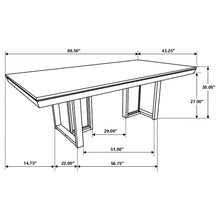 Load image into Gallery viewer, Kelly Rectangular Dining Table Dark Grey
