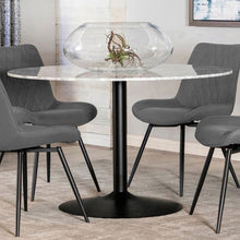 Load image into Gallery viewer, Bartole Round Dining Table White and Matte Black
