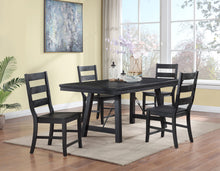 Load image into Gallery viewer, Newport 5-piece Rectangular Trestle Table Dining Set Black
