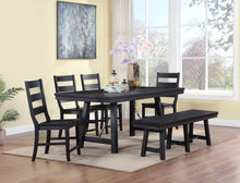 Load image into Gallery viewer, Newport Ladder Back Dining Side Chair Black (Set of 2)
