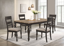 Load image into Gallery viewer, Bridget 5-piece Rectangular Dining Set Brown Brushed and Charcoal Sandthrough
