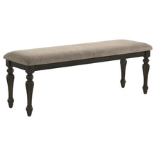 Load image into Gallery viewer, Bridget Upholstered Dining Bench Stone Brown and Charcoal Sandthrough
