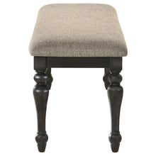 Load image into Gallery viewer, Bridget Upholstered Dining Bench Stone Brown and Charcoal Sandthrough
