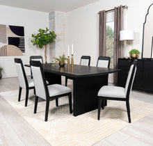 Load image into Gallery viewer, Brookmead 7-piece Rectangular Dining Set with 18&quot; Removable Extension Leaf Black

