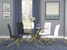 Load image into Gallery viewer, Beckham Round Dining Table Brass and Clear
