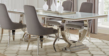 Load image into Gallery viewer, Antoine Rectangle Dining Table White and Chrome
