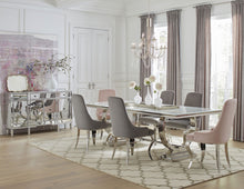 Load image into Gallery viewer, Antoine Rectangle Dining Table White and Chrome
