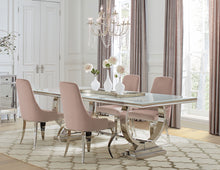 Load image into Gallery viewer, Antoine 5-piece Rectangular Dining Set Chrome and Pink
