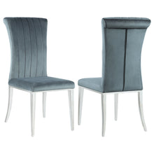 Load image into Gallery viewer, Beaufort Upholstered Curved Back Side Chairs Dark Grey (Set of 2)
