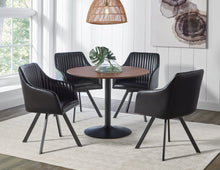 Load image into Gallery viewer, Lana Round Dining Table Walnut and Black
