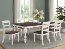 Load image into Gallery viewer, Madelyn Dining Table with Extension Leaf Dark Cocoa and Coastal White
