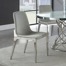 Load image into Gallery viewer, Irene Upholstered Side Chairs Light Grey and Chrome (Set of 4)
