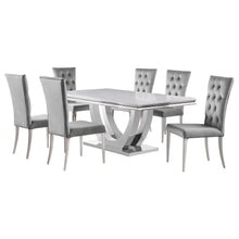 Load image into Gallery viewer, Kerwin 7-piece Dining Room Set Grey and Chrome
