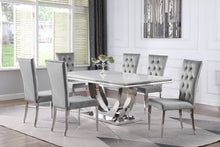 Load image into Gallery viewer, Kerwin 7-piece Dining Room Set Grey and Chrome
