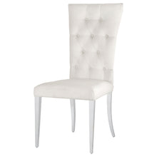 Load image into Gallery viewer, Kerwin Tufted Upholstered Side Chair (Set of 2) White and Chrome
