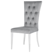 Load image into Gallery viewer, Kerwin Tufted Upholstered Side Chair (Set of 2) Grey and Chrome
