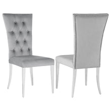 Load image into Gallery viewer, Kerwin Tufted Upholstered Side Chair (Set of 2) Grey and Chrome
