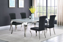 Load image into Gallery viewer, Carone 5-piece 81&quot; Rectangular Dining Set Black and Chrome
