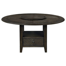 Load image into Gallery viewer, Twyla Round Dining Table with Removable Lazy Susan Dark Cocoa
