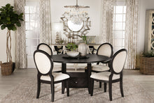 Load image into Gallery viewer, Twyla Round Dining Table with Removable Lazy Susan Dark Cocoa
