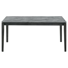 Load image into Gallery viewer, Stevie Rectangular Faux Marble Top Dining Table Grey and Black
