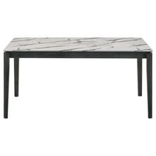 Load image into Gallery viewer, Stevie Rectangular Faux Marble Top Dining Table White and Black
